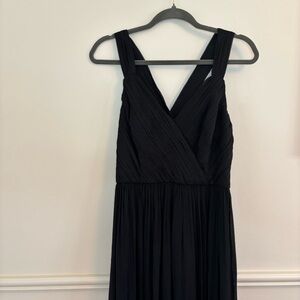 J. Crew silk Black Pleated Maxi Dress